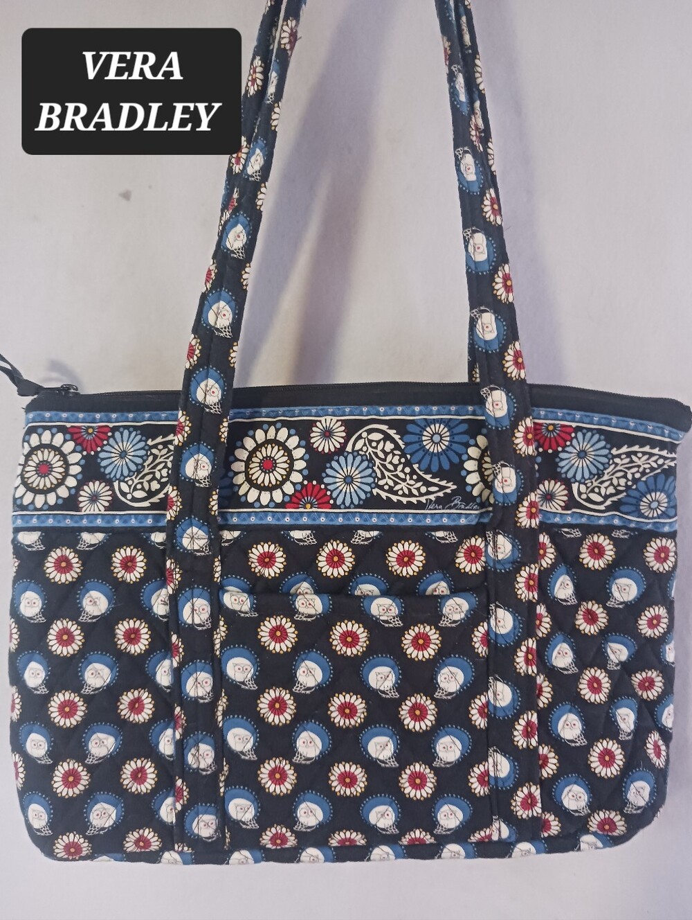 VERA BRADLEY Quilted Handbag Purse Bag Shoulder Medium Size